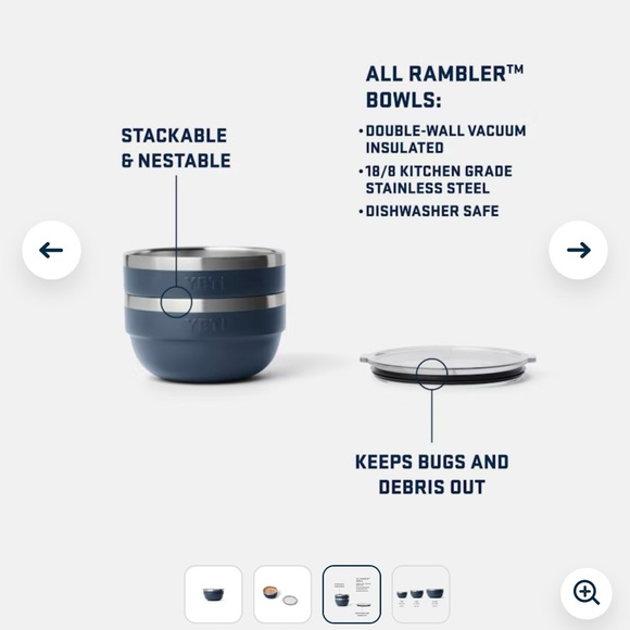 YETI RAMBLER™  1 QT INSULATED BOWL, Papaya. - Picture 4 of 6